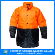 Custom Printing Logo Reflective Safety Industrial Rubber Raincoat